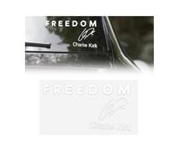 Freedom is Worth Fighting Charlie Kirk Merch True American Hero Car Bumper Stickers Decals Decor, I Am We are Charlie Kirk Now, Silenced Not Forgotten in Loving Memory Charlie Truck 6 Inch