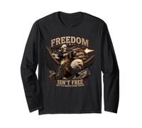 Freedom Isn’t Free But It’s Worth Every Round Patriotic Men Long Sleeve T-Shirt