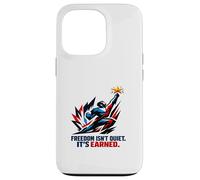 Freedom Isn’t Quiet It's Earned Red White & Blue Power Star Case for iPhone 13 Pro