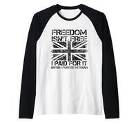 Freedom Isn't Free I Paid for It British Veteran UK Military Raglan Baseball Tee