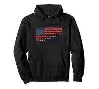 Freedom Isn't Free: Patriotic Tribute to American Heroes Pullover Hoodie, Adult Unisex, Black, XXL