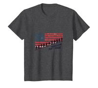 Freedom Isn't Free: Patriotic Tribute to American Heroes T-Shirt, Kids, Dark Heather Grey, 2 Years