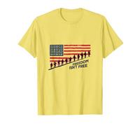 Freedom Isn't Free: Patriotic Tribute to American Heroes T-Shirt, Men, Lemon, XXL