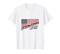 Freedom Isn't Free: Patriotic Tribute to American Heroes T-Shirt, Men, White, S