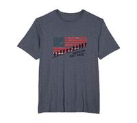 Freedom Isn't Free: Patriotic Tribute to American Heroes T-Shirt, Men's Big and Tall, Heather Blue, 2X Tall