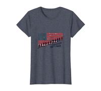 Freedom Isn't Free: Patriotic Tribute to American Heroes T-Shirt, Women, Heather Blue, S