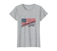 Freedom Isn't Free: Patriotic Tribute to American Heroes T-Shirt, Women, Heather Grey, XXL