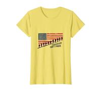 Freedom Isn't Free: Patriotic Tribute to American Heroes T-Shirt, Women, Lemon, M