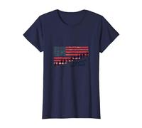 Freedom Isn't Free: Patriotic Tribute to American Heroes T-Shirt, Women, Navy, 3XL