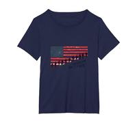 Freedom Isn't Free: Patriotic Tribute to American Heroes T-Shirt, Women's Plus, Navy, 2X