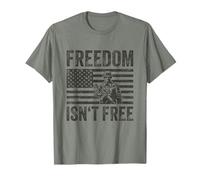 Freedom Isn't Free Proud Soldier US Flag Military Veteran T-Shirt