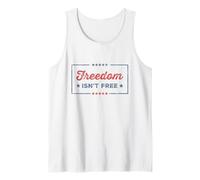 Freedom Isn't Free Proud Soldier US Flag Military Veteran Tank Top