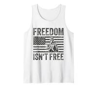 Freedom Isn't Free Proud Soldier US Flag Military Veteran Tank Top