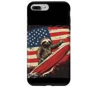 Freedom Loving Sloth Rides the Surf for Boys and Girls Case for iPhone 7 Plus/8 Plus