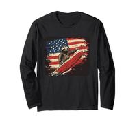 Freedom Loving Sloth Rides the Surf for Boys and Girls Long Sleeve T-Shirt