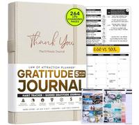 FREEDOM MASTERY 2024 A5 Rose Gold Gratitude Journal & Planner - 5 Min Journal, 90 Day Planner, Vision Board, Undated, Eco-Friendly