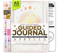Guided Journal - Gratitude & Mental Health Journal for 5 Minute Daily | 90-Day Undated Planner for Positivity & Manifestation | Guided Mindfulness, Self Care & Reflection | Vision Board + Stickers