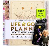 Freedom Mastery Deluxe Weekly & Monthly Life Planner to Achieve Your Goals. A 12 Month Journey to Increase Productivity, Organizer & Gratitude Journal and Stickers