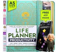 Freedom Mastery - Weekly & Monthly Planner | Gratitude Journal for Woman & Men | Personal Organiser for Productivity & Mental Health | Include Stickers & Foldable Vision Board - A5 (5.8" x 8.3")