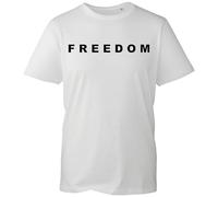 Freedom Message T-Shirt, Political Activist Charlie Tribute Kirk Inspired Graphic Tee, Free Speech Support Top, Unisex Gift Shirt (White, M)
