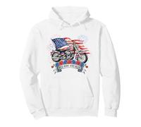 Freedom Motorcycle Red Ride And Blue Patriotic biker Pullover Hoodie