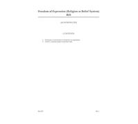 Freedom of Expression (Religion or Belief System) Bill (House of Commons) HCB 257