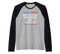 Freedom of Speech Protest Big Fan of Free Speech Free Press Raglan Baseball Tee