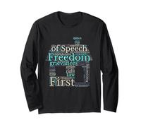 Freedom of Speech Word Cloud-Liberty Free Expression Long Sleeve T-Shirt