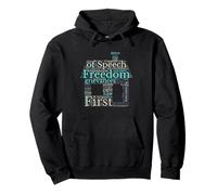Freedom of Speech Word Cloud-Liberty Free Expression Pullover Hoodie