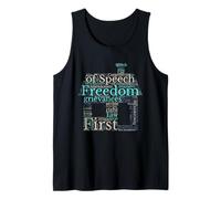 Freedom of Speech Word Cloud-Liberty Free Expression Tank Top