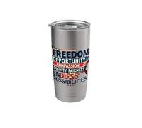 Freedom Opportunity Compassion Dignity Fairness Endless Stainless Steel Insulated Tumbler