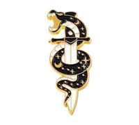Freedom or Death Pin - Backpack Denim Enamel Brooch with Gadsden Snake, Normal, Non-precious metal