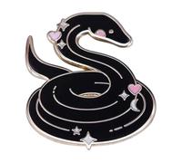 Freedom or Death Pin - Backpack Denim Enamel Brooch with Gadsden Snake, Normal, Non-precious metal