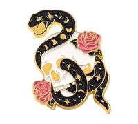 Freedom or Death Pin - Backpack Denim Enamel Brooch with Gadsden Snake, Normal, Non-precious metal