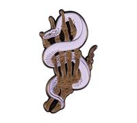 Freedom or Death Pin - Backpack Denim Enamel Brooch with Gadsden Snake, Normal, Non-precious metal