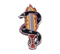 Freedom or Death Pin - Backpack Denim Enamel Brooch with Gadsden Snake, Normal, Non-precious metal