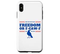 Freedom or F-Caw-F Funny Patriotic Swearing Crow USA Humor Case for iPhone XS Max
