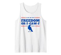 Freedom or F-Caw-F Funny Patriotic Swearing Crow USA Humor Tank Top