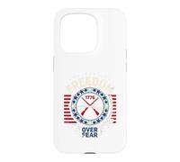 Freedom Over Fear 1776 Patriotic Second Amendment Case for iPhone 15 Pro