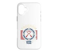 Freedom Over Fear 1776 Patriotic Second Amendment Case for iPhone 16 Plus