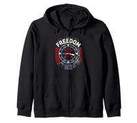 Freedom Over Fear 1776 Patriotic Second Amendment Zip Hoodie