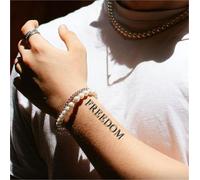 Freedom Phantom Temporary Tattoo, Herbal Blur, English Text, Waterproof Arm Tattoo, Long-lasting 2 Weeks, Fake Tattoos