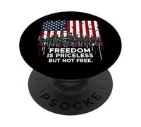 Freedom Priceless Veteran Patriotic U.S Army Veteran Shirt PopSockets Adhesive PopGrip