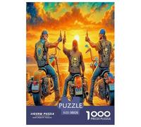 Freedom Riders 1000 Piece Cycling Jigsaws Puzzles for Adults And Kids Challenging Puzzle Games 1000 Pieces Beautiful Decoration Puzzle for Women, Gifts for Men 38x26cm/1000pcs