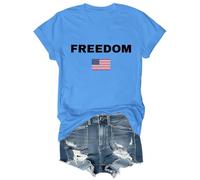 Freedom Shirt Pray T-Shirt Support American Values Shirts Patriotism Tshirt Carolina Blue
