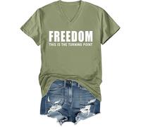 Freedom Shirt This is The Turning Point T-Shirt Unisex Vneck Tshirt Green