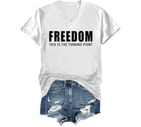 Freedom Shirt This is The Turning Point T-Shirt Unisex Vneck Tshirt White