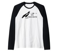 Freedom Sign That Says Freedom Fuck Fascism Resist No Kings Raglan Baseball Tee