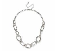 Freedom Silver 18 inch Mismatch Chain Necklace