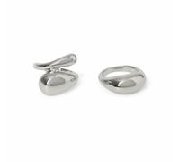 Freedom Silver-tone 2pk Smooth Ring Pack Medium